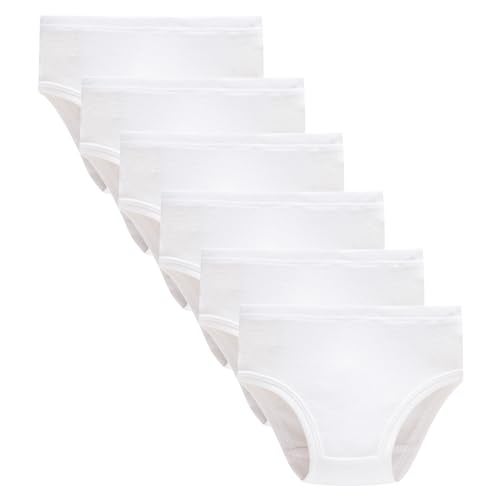 Winging Day Packs of 6 Big Girls Panties White Underwear Size 8 - Image 1