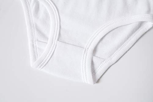 Winging Day Packs of 6 Big Girls Panties White Underwear Size 8 - Image 5