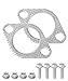SCUARI 2PCS Exhaust GasketCar Accessories Exhaust Flange GasketMuffler GasketCatalytic Converter GasketExhaust Flange Repair Kit with Bolt NutFit for CarTruckReplace 120063100002 2inch - Image 2