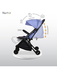 Nurtur Bravo Baby/Kids Travel Stroller 0 36 Months, Storage Basket, Detachable Bumper, 5 Point Safety Harness, Compact Foldable Design  - Image 3