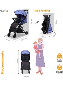 Nurtur Bravo Baby/Kids Travel Stroller 0 36 Months, Storage Basket, Detachable Bumper, 5 Point Safety Harness, Compact Foldable Design  - Image 5