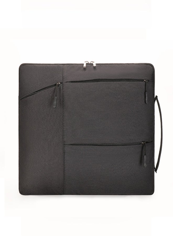 Multi-zip computer bag inner bag apple Huawei Xiaomi Lenovo tablet protective sleeve portable inner bag computer bag black 13.3 inches - Image 1