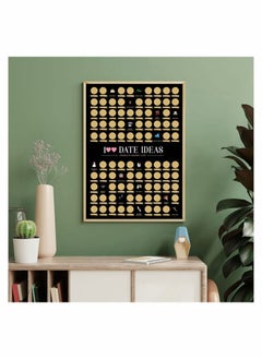 Excefore 100 Dates Scratch off Poster for Couples Bucket List, Surprise Gifts for Girlfriend Married Couples Engagement Wedding Gift (16.5" x 23.4")  - Image 3