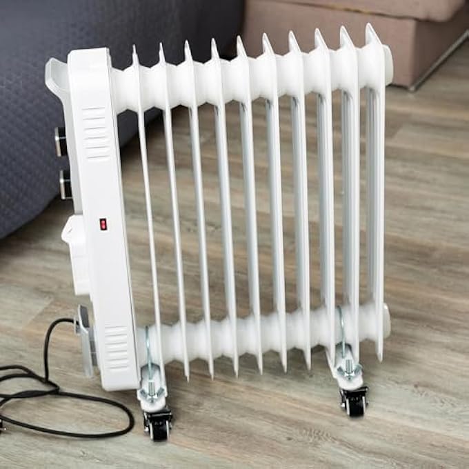 MOBILE PULLEY HOLDER FOR OIL FILLED RADIATOR 360 SWIVEL ELECTRIC HEATER FRAME BASE WITH WHEELS AND BRAKE EASY TO INSTALL - Image 2