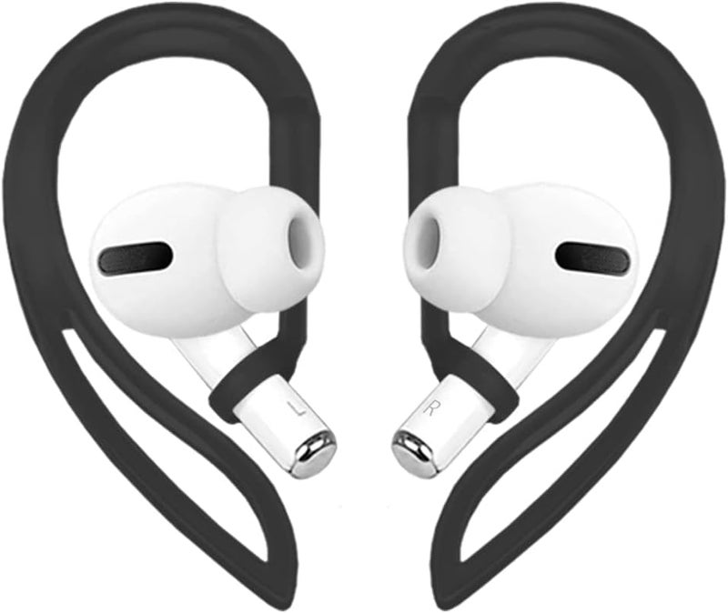 OJOS Ear Hooks Compatible with AirPods 4 2024 and AirPods Pro 2, AirPods 3, AirPods 2 [Multi-Dimensional Adjustable] Accessories for Apple AirPods 4 3 2 1 Gen (Black) - Image 1