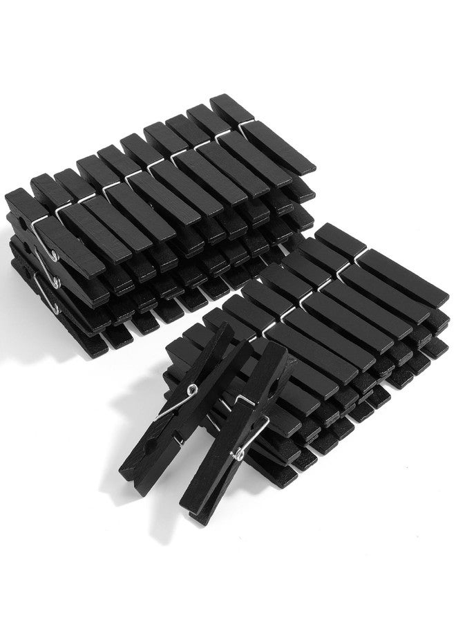 Mr. Pen- Wooden Clothes Pins, Natural Wood, 50 Pack, 2.9 Inch, Black, Rust Resistant Clothes Pins for Hanging Clothes, Clothes Pins Wood, Clothing Pins, Clothes Pegs, Clothespins, Wood Clothespin - Image 1