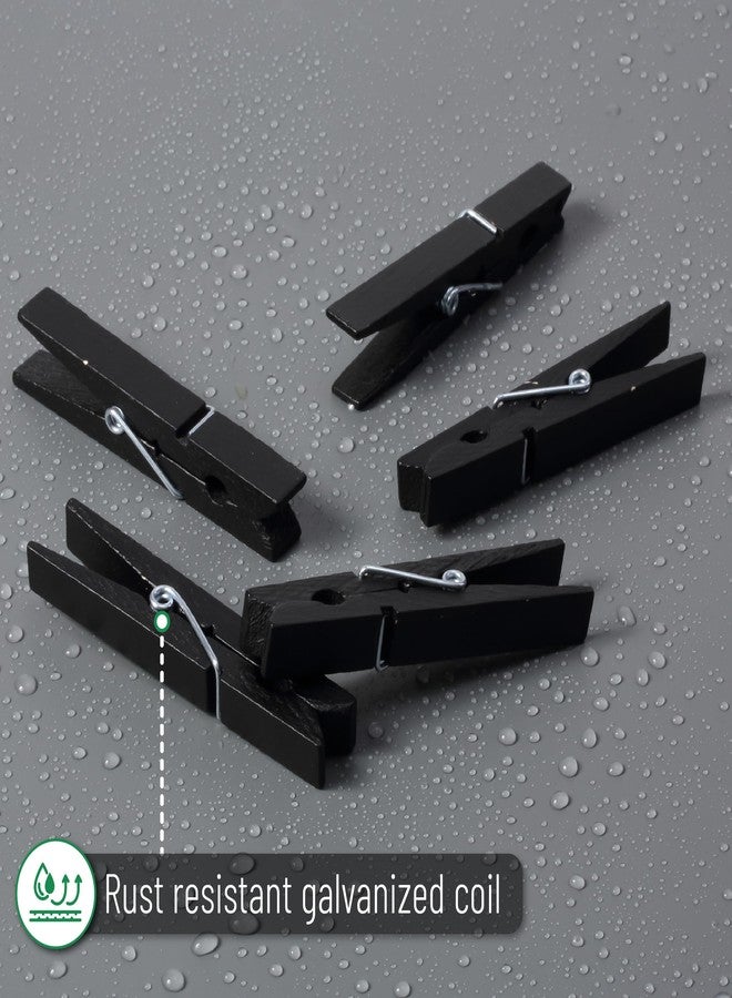 Mr. Pen- Wooden Clothes Pins, Natural Wood, 50 Pack, 2.9 Inch, Black, Rust Resistant Clothes Pins for Hanging Clothes, Clothes Pins Wood, Clothing Pins, Clothes Pegs, Clothespins, Wood Clothespin - Image 4