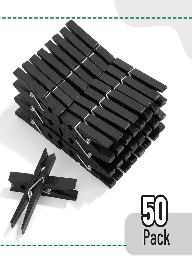 Mr. Pen- Wooden Clothes Pins, Natural Wood, 50 Pack, 2.9 Inch, Black, Rust Resistant Clothes Pins for Hanging Clothes, Clothes Pins Wood, Clothing Pins, Clothes Pegs, Clothespins, Wood Clothespin - Image 2