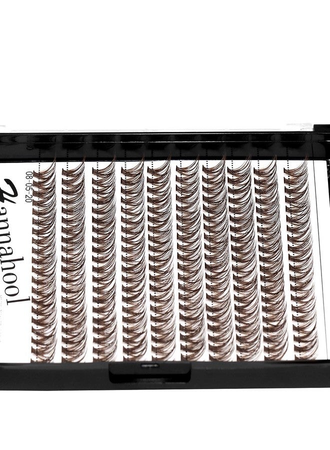Hannahool -Large Tray Handmade 20Roots Brown Cluster Eyelashes Thickness 0.07mm D Curl Individual False Eyelashes 3D Volume Eye Lashes Extensions Makeup Tools 10-20mm Available (13mm) - Image 4