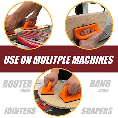 Fulton Woodworking Tools Fulton Safety Table Saw Push Blocks for Woodworking 2PK - Non-Slip Pad, Ergonomic Handle, Keep Your Hands Safe On Router Tables, Jointers, Shapers and Band Saws - Image 3