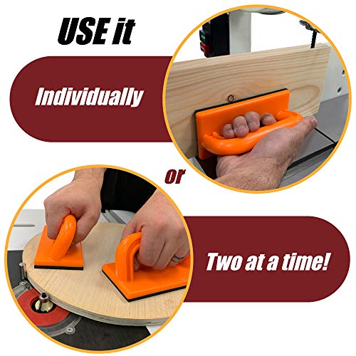 Fulton Woodworking Tools Fulton Safety Table Saw Push Blocks for Woodworking 2PK - Non-Slip Pad, Ergonomic Handle, Keep Your Hands Safe On Router Tables, Jointers, Shapers and Band Saws - Image 4