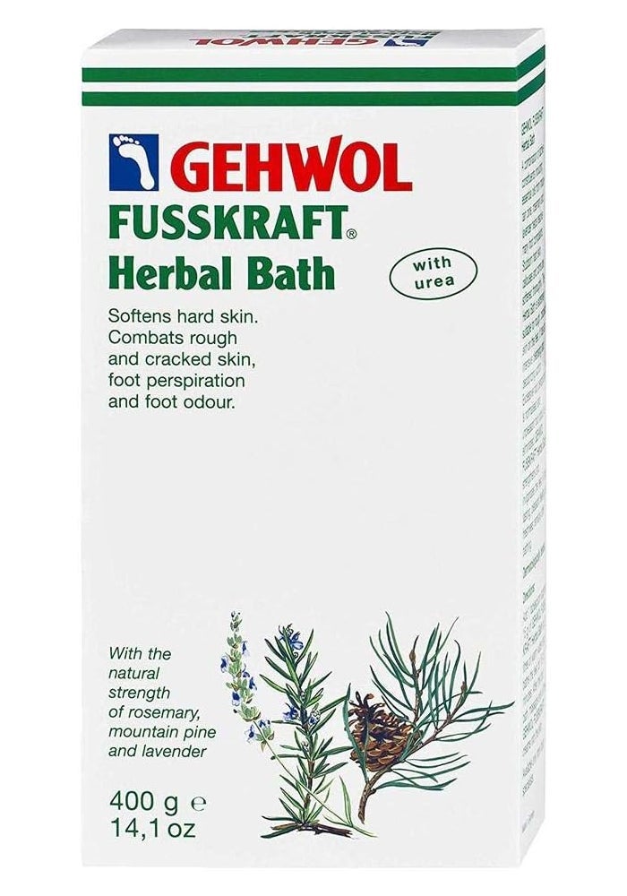 GEHWOL FUSSKRAFT Herbal Bath with Urea, 14.1 oz - Foot Soak for Softening Hard Skin and Reducing Odour - Image 1