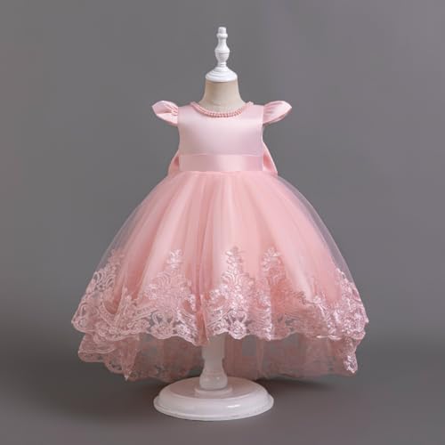 Kidinix Baby Flower Girl Dress Pageant Party Wedding Pearl Lace Tutu Gown Toddler Formal Dresses - Image 3