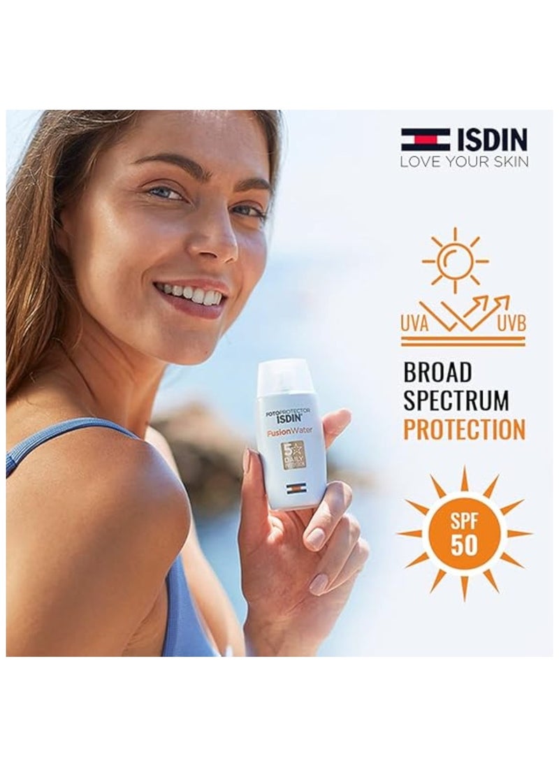 ISDIN Fotoprotector Fusion Water Oil Control Fps 50+ Facial Sunscreen. 50Ml  - Image 3