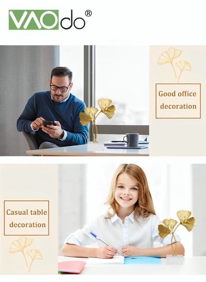 VAOdo - Ginkgo Leaf Ornament Light Luxury Creative Desktop Ornament Metal Craftsmanship Suitable For Office Bedroom Living Room - Image 1