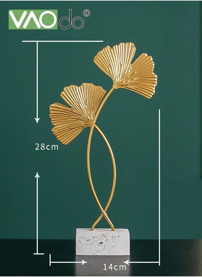 VAOdo - Ginkgo Leaf Ornament Light Luxury Creative Desktop Ornament Metal Craftsmanship Suitable For Office Bedroom Living Room - Image 1