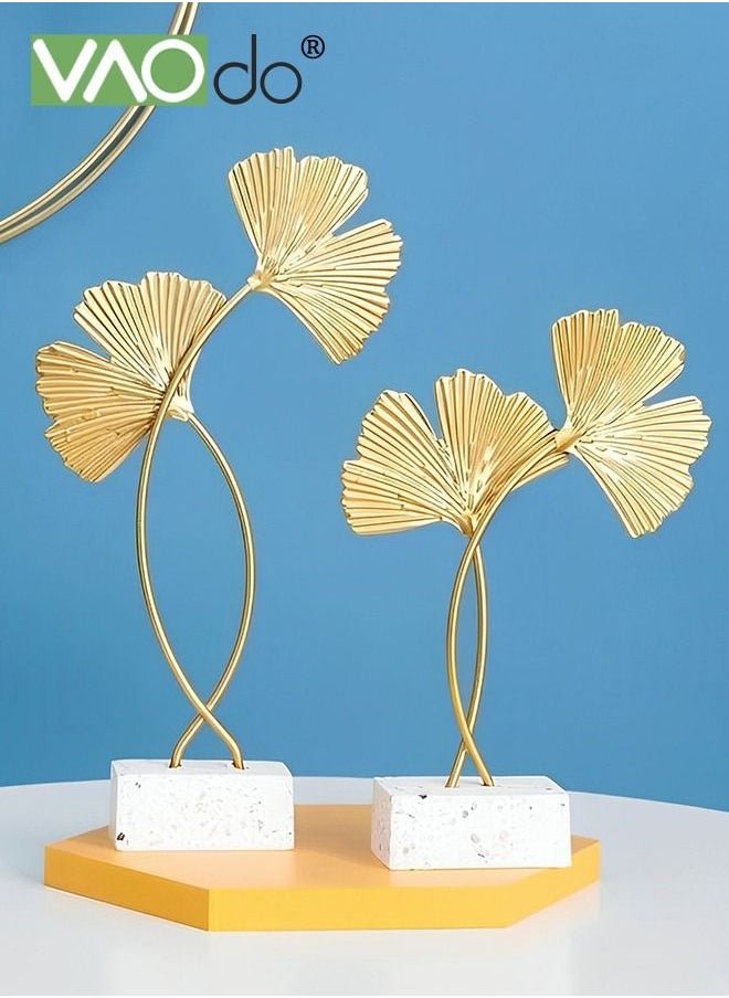 VAOdo - Ginkgo Leaf Ornament Light Luxury Creative Desktop Ornament Metal Craftsmanship Suitable For Office Bedroom Living Room - Image 1