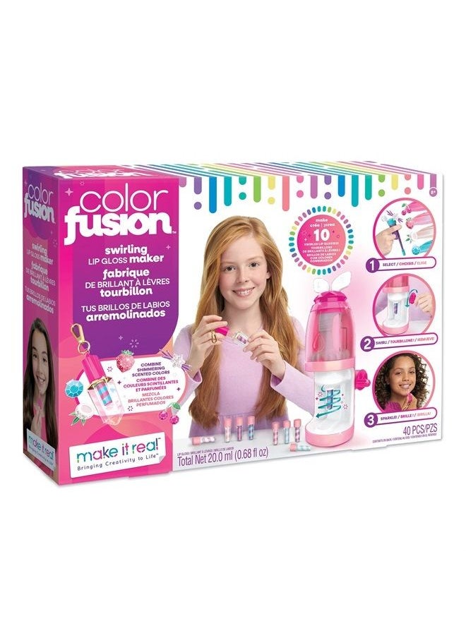 Make It Real Color Fusion Lip Gloss Maker - DIY Lip Gloss Making Kit for Girls - Lip Kit for Kids - Girls Lip Gloss Kit to Make Your Own Lip Gloss - Toy Lip Balm Craft Kit for Girls & Teens 8+ 
