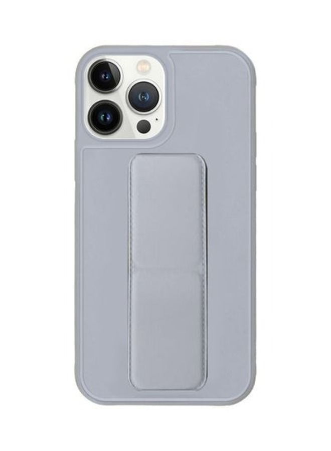 ACLIX iPhone 14 Pro Case with Hand Grip Foldable Magnetic Kickstand Wrist Strap Finger Grip Cover 6.1 inch Grey - Image 2
