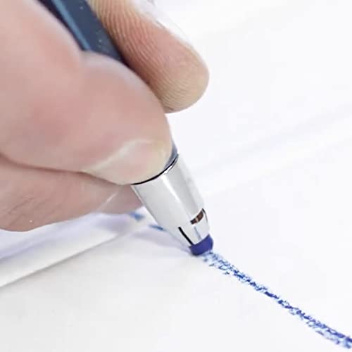 Carmel 4mm Mechanical Grease Pencil + 25 Refills (Blue), Clutch Pencil with Thick Waxy Leads, 4mm Lead Holder for Drawing, Wax Pencil for Holding Soft Greasy Leads, Mechanical China Marker - Image 3