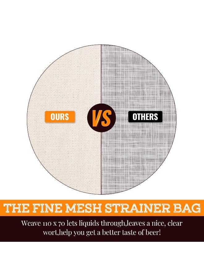 SCENGCLOS Brew Bag, 26" x 22", 2 Pack, 100% Unbleached Cotton Bag for Homebrewing, Fine Cheesecloth Bag for Fruit/Cider/Wine/Beer, Reusable Drawstring Straining - Image 4
