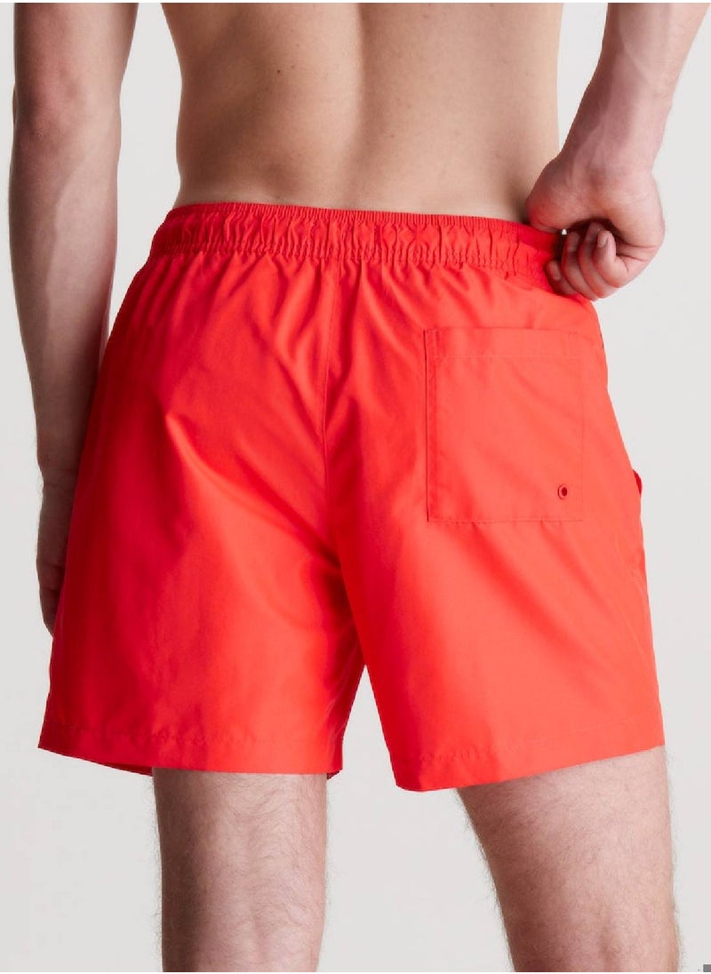CALVIN KLEIN - Men's Medium Drawstring Swim Shorts - Intense Power -  medium length, Red - Image 1
