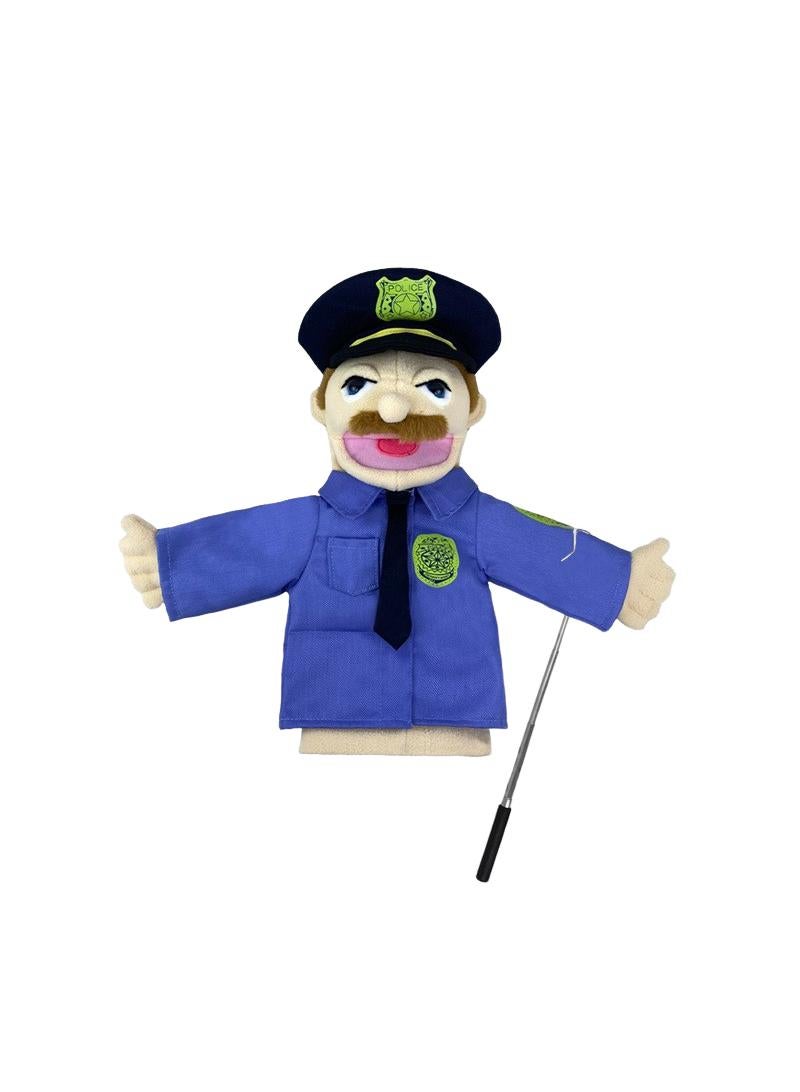 عام 1 قطعة من الشرطة المهنية دمية لعب دور الوالدين والطفل لعبة تفاعلية شريك الأسرة أفخم دمية دمية مع عصا التحكم - Image 1