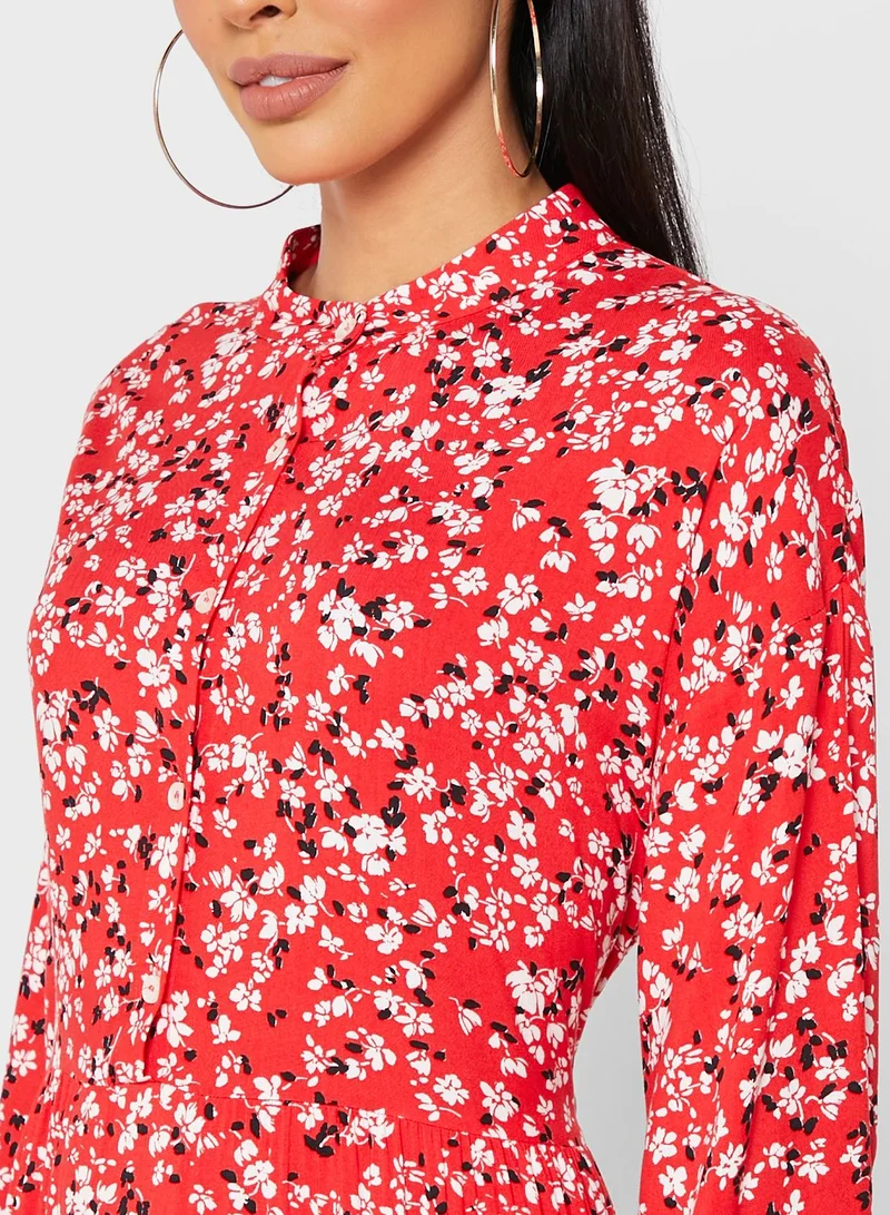 ANOTAH Floral Print Maxi Dress