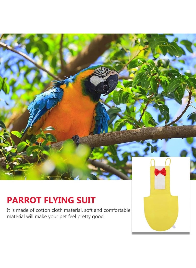 Parrot Diaper- 1 Pack Washable Parrot Flight Suit, Breathable Bird Clothes for Parrot Macaw, African Grey Budgie Parakeet, Cockatoos (L)