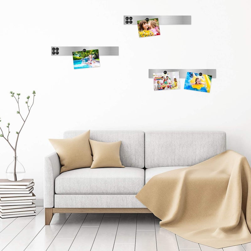 كلاراكو لوحة مغناطيسية شرائط مغناطيسية مع دعم لاصق شرائط مغناطيسية شريط مغناطيسي لاصق للوحة ملاحظات الحائط مع دبابيس دفع للمدرسة والمكتب والمنزل (10) - Image 5