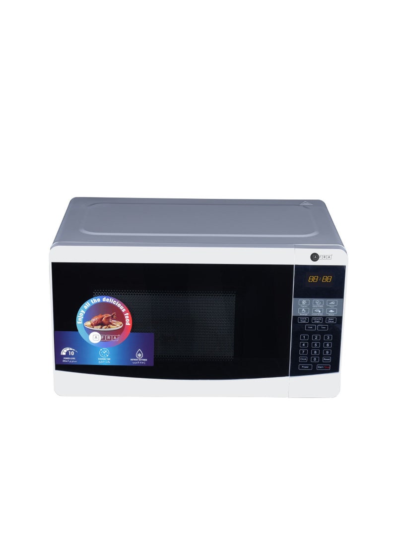 AFRA - AFRA Microwave Oven, 20L, With Digital Control, 700W - Multiple Power Levels, Compact Design With Oven Grill And Quick Defrost Feature, ESMA, ROHS, CB Certified, AF-2070MWWT, With 2 Years Warranty - Image 1