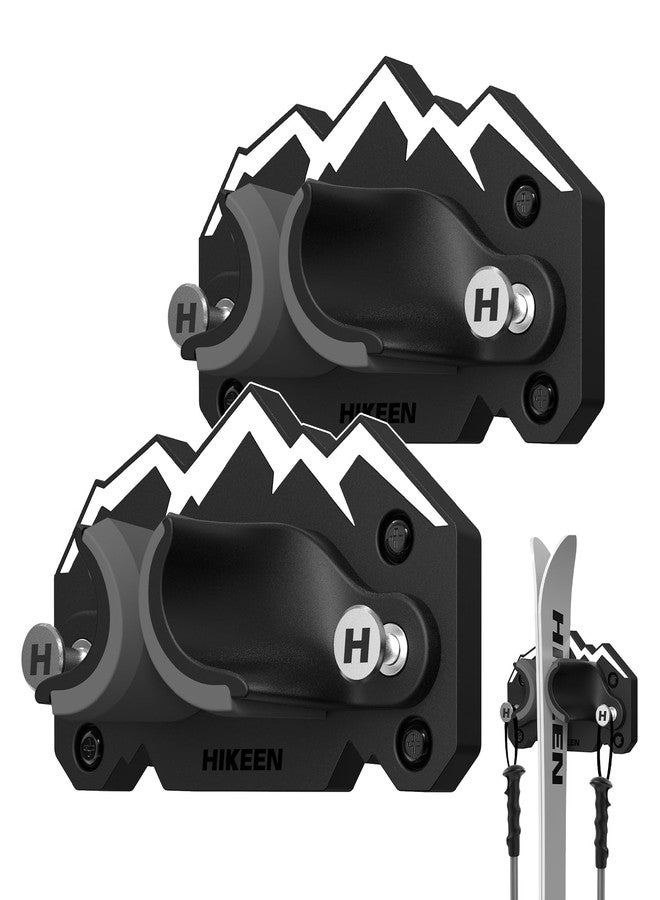Hikeen Ski & Snowboard Wall Mount,Fits Any Ski or Snowboard, Ski Wall Rack Non-Slip Storage for Garage Organization,Space-Saving Winter Gear Organizer,2 Pack - Image 1