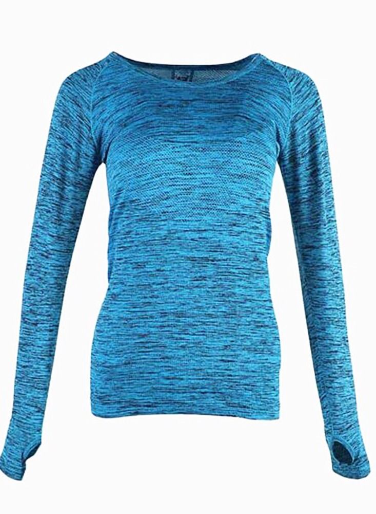 Sports Long Sleeve Yoga T-Shirt Running Fitness - L - Image 1