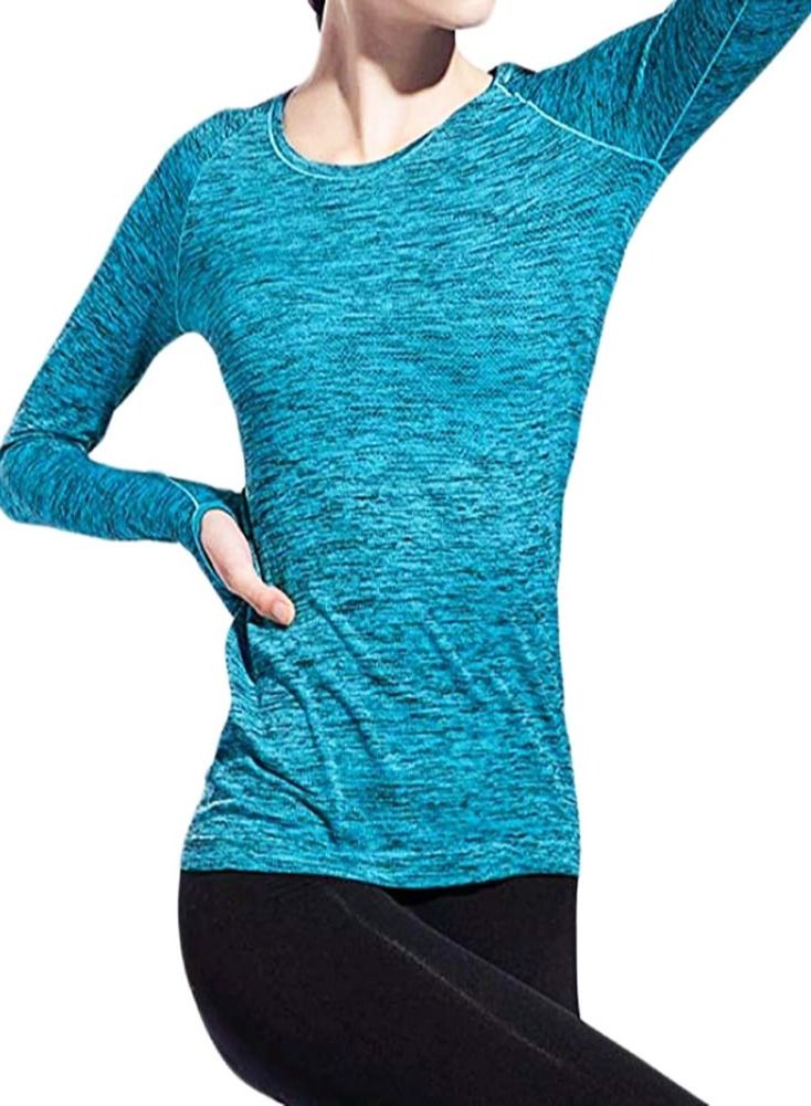 Sports Long Sleeve Yoga T-Shirt Running Fitness - L - Image 2