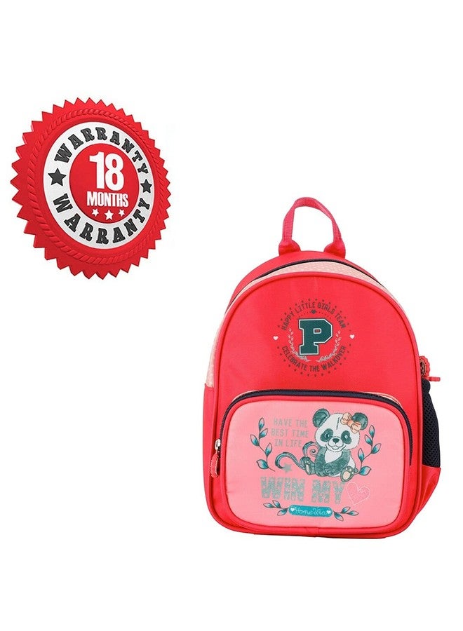 QIPS 10 Inch Toddler Backpack for Boys & Girls - Lightweight Preschool Bag for Nursery, Playgroup & Montessori - Cartoon Print, Soft Polyester, Adjustable Straps (Pink) - Image 5