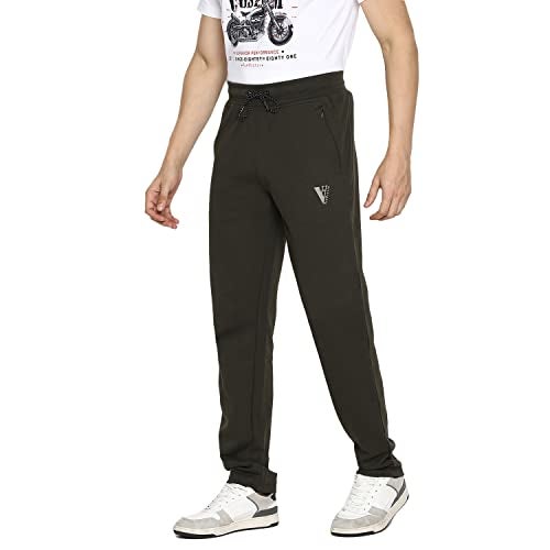 Van Heusen Men Athleisure Smart Tech Regular Fit Trackpants - Easy Stain Release, Anti Stat, Ultra Soft_50051_Moss Green_M - Image 3