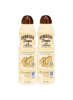 Hawaiian Tropic Sunscreen Silk Hydration Weightless Broad Spectrum Sunscreen Spray Spf 30 6 Ounce Twin Pack  - Image 2