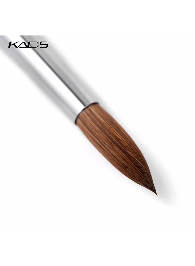 KADS 100% Kolinsky Sable Acrylic Nail Art Brush Red Wood Pen Nail Brush Size 12# 14# 16# 18# 20# Nail Art Manicure Tool Set (size12) - Image 5