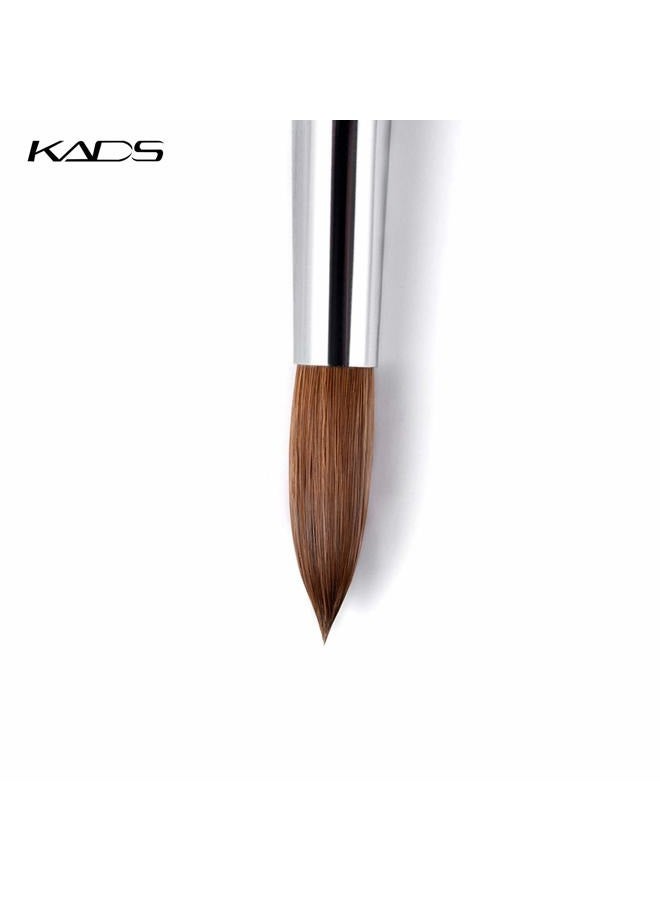 KADS 100% Kolinsky Sable Acrylic Nail Art Brush Red Wood Pen Nail Brush Size 12# 14# 16# 18# 20# Nail Art Manicure Tool Set (size12) - Image 3