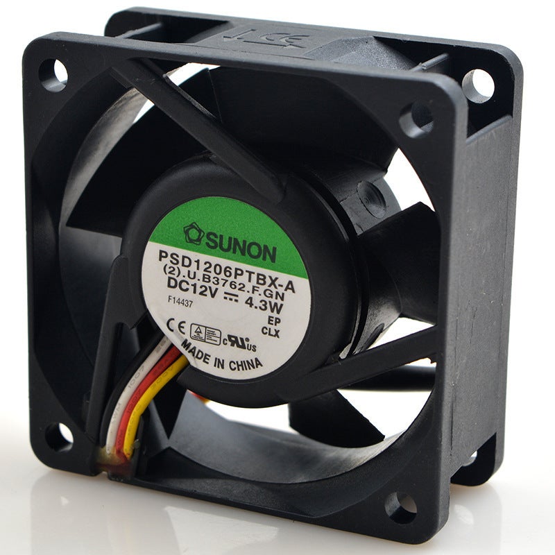 Jianzhun SUNON 6025 6CM PSD1206PTBX-A 12V 4.3W 4-wire ball cooling fan