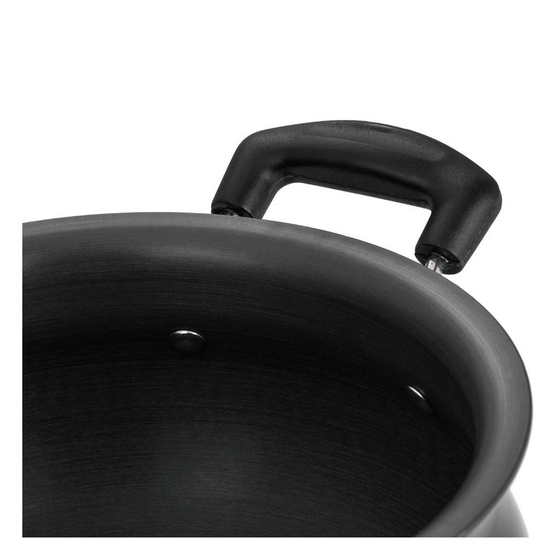 VINOD Vinod Black Pearl Hard Anodised Non Stick Handi with Lid - 6.5 Litre, Large | 3.25mm Thickness | Biryani Pot | Gas Stove Compatible | 2 Year Warranty | Toxin Free - Black - Image 5