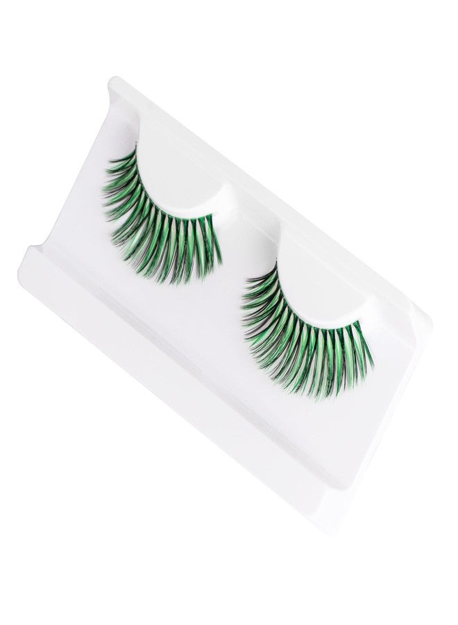 Natuhana Color False Eyelashes 3D Individual Green Colored Lash Clusters Fluffy Makeup Eye Lash Extension - Image 1
