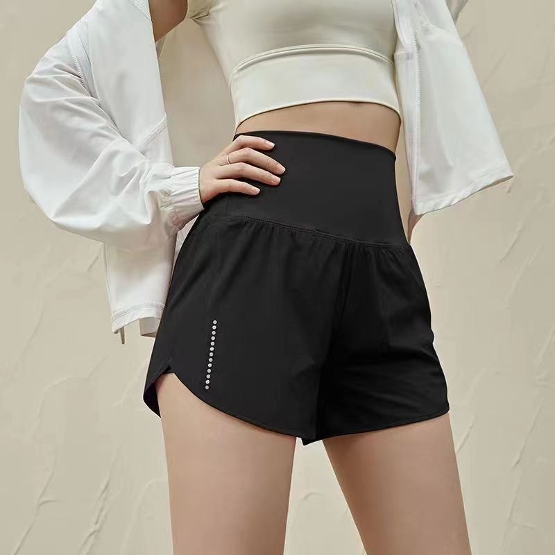 High Waist Slimming Fitness Shorts for Women Black  - Image 5