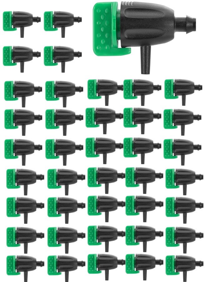 FULAIERGD 50 Pcs Adjustable Water Flow Irrigation Dripper, 360 Degree Rotatable Drip Emitters Irrigation System Drippers for 1/4 Inch Tubing Watering Dripper for Garden Lawn Plants Succulents Flower Irrigation - Image 1