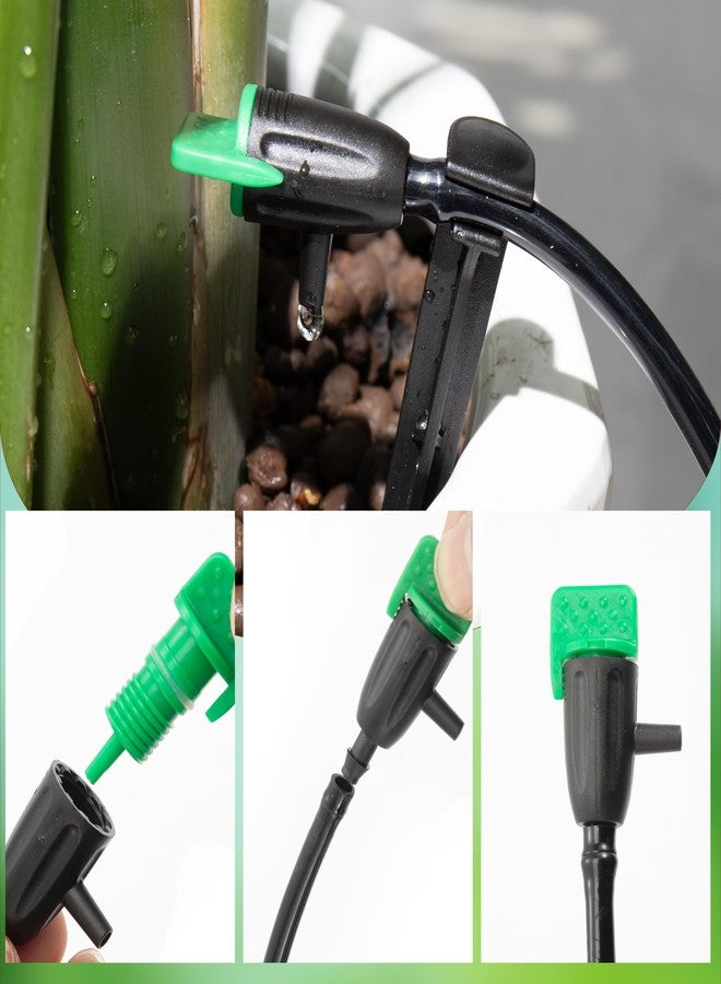 FULAIERGD 50 Pcs Adjustable Water Flow Irrigation Dripper, 360 Degree Rotatable Drip Emitters Irrigation System Drippers for 1/4 Inch Tubing Watering Dripper for Garden Lawn Plants Succulents Flower Irrigation - Image 3