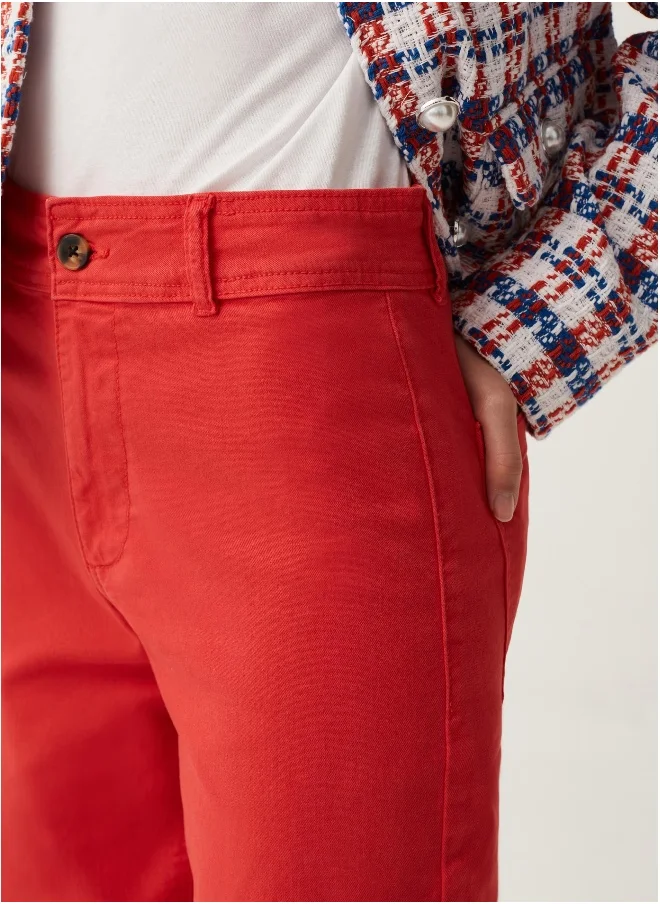 Ovs Wide-leg trousers in stretch cotton
