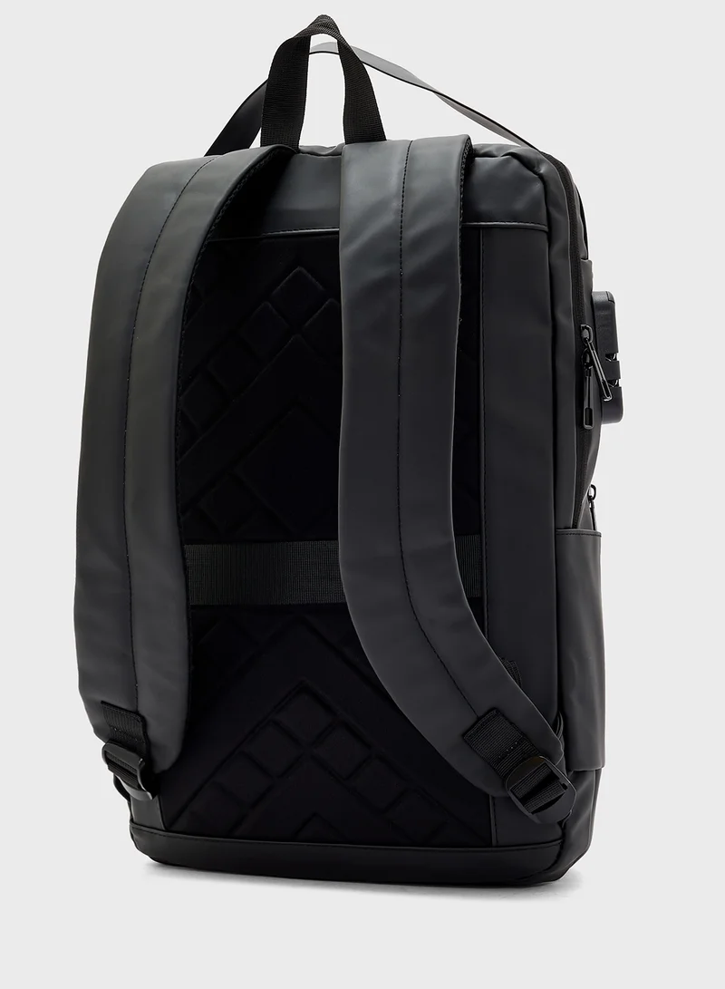 Robert Wood Padded Back Support Casual Backpack With Usb Port