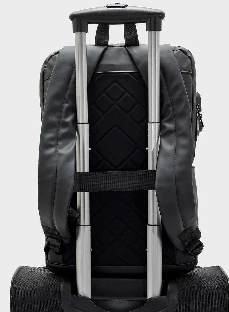 Robert Wood Padded Back Support Casual Backpack With Usb Port