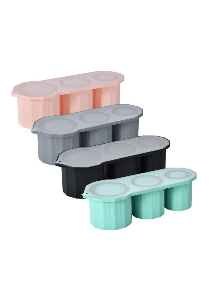 Liying 1Pcs Ice Cube Tray For Stanley Cup 30-40 Oz,Silicone Stanley Ice Mold For Stanley Cup,Cylinder-Shaped Stanley Cup Ice Mold With Lid For Drinks, Coffee (Multicolour)  - Image 1