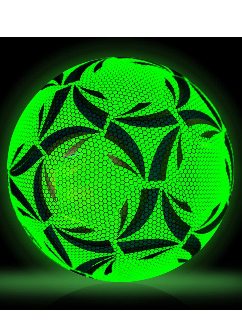 Generic Light Up Soccer Ball Size 5, Glow in The Dark Soccer Ball Luminous Soccer Balls for Day&Night Games and Training Gifts for Men Youth and Adult Night Games - Image 1